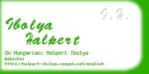 ibolya halpert business card